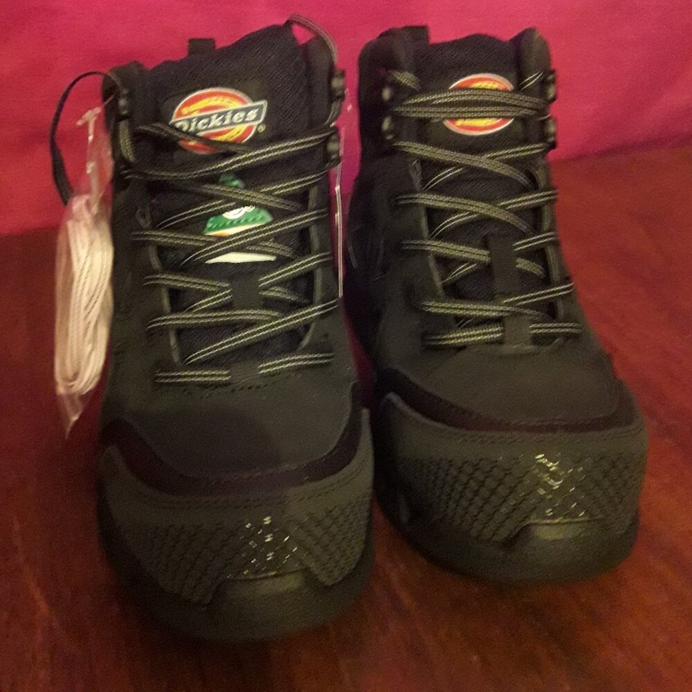 BNIB Women's Ladies Dickies Avis 6 Inch Steel Toe Work Boots - Black, Size 6